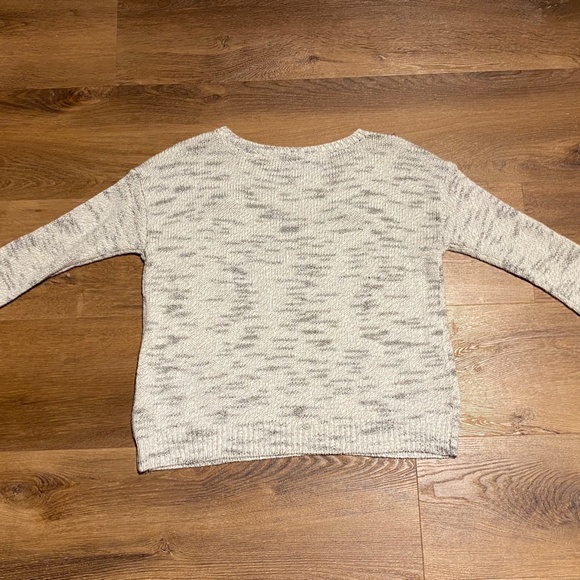 Alice + Olivia Lightweight Gray Marled Wool Blend Sweater Round Neck Women M 4-6 - Picture 10 of 12